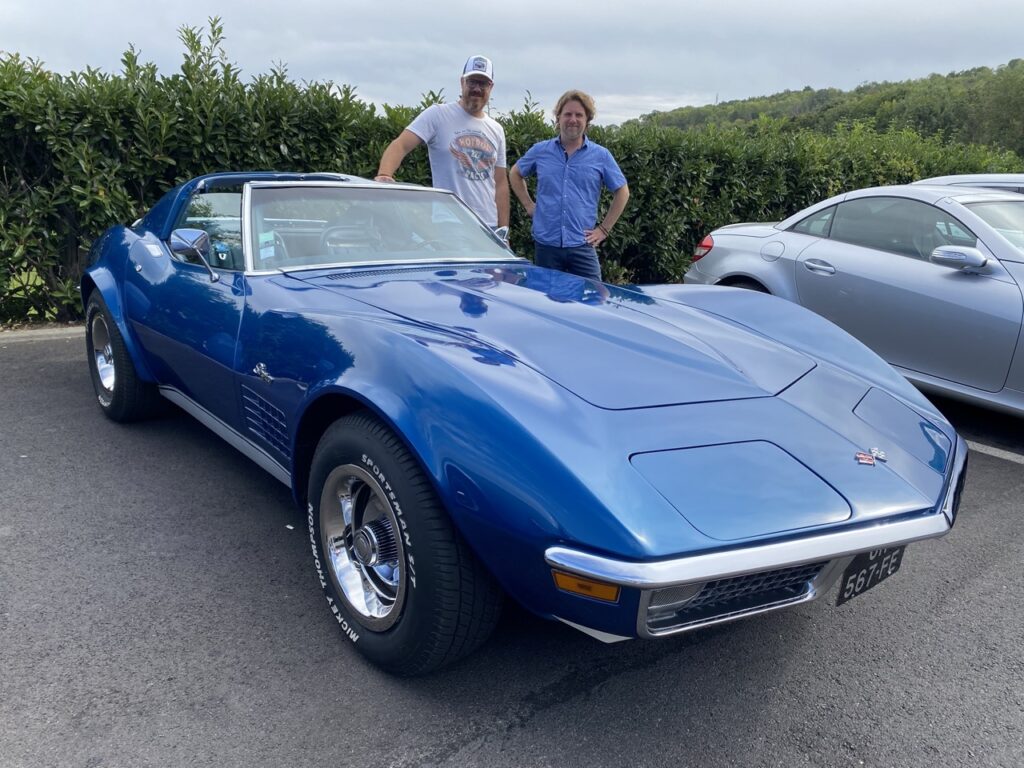 Frédéric et Thomas avec la Corvette C3 1971