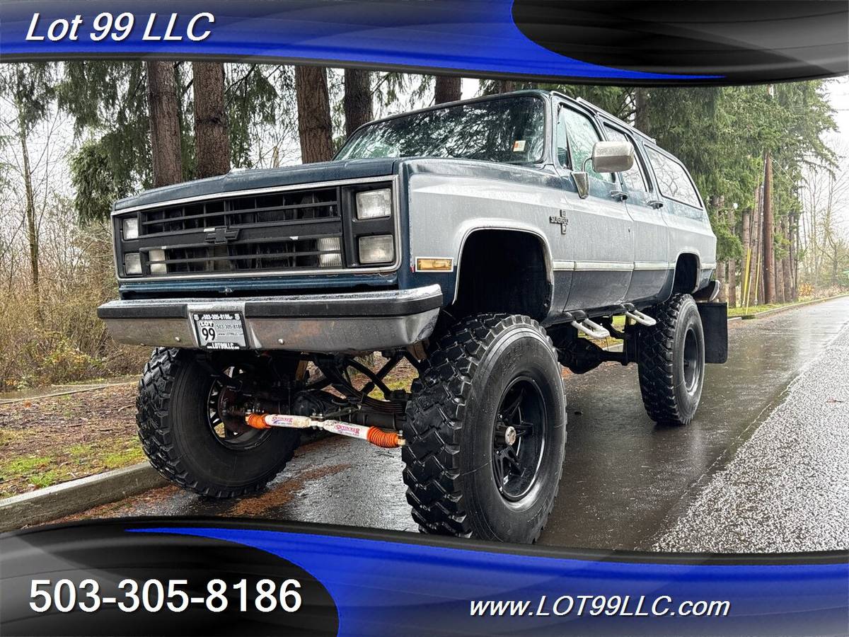 Chevrolet-Suburban-34-ton-4x4-15quot-lift-454-v8-44.5-tir-1986-1