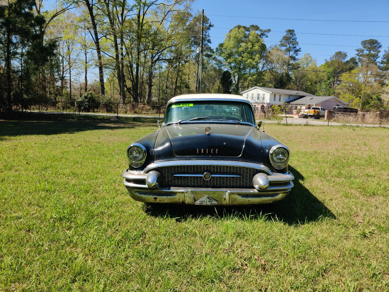 Buick-Roadmaster-Berline-1955-White-and-Black-Green-118472-7