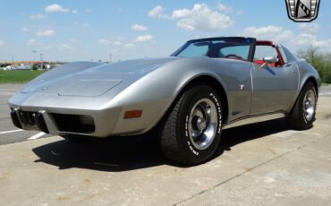 Chevrolet-Corvette-1977-Silver-Red-62385-3