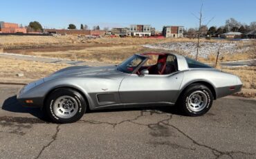 Chevrolet-Corvette-1978-Silver-Red-123292-12