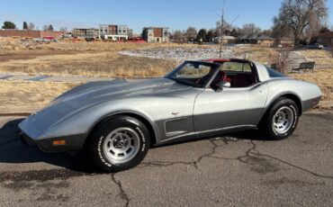 Chevrolet-Corvette-1978-Silver-Red-123292-14