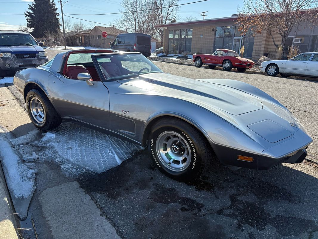 Chevrolet-Corvette-1978-Silver-Red-123292-28