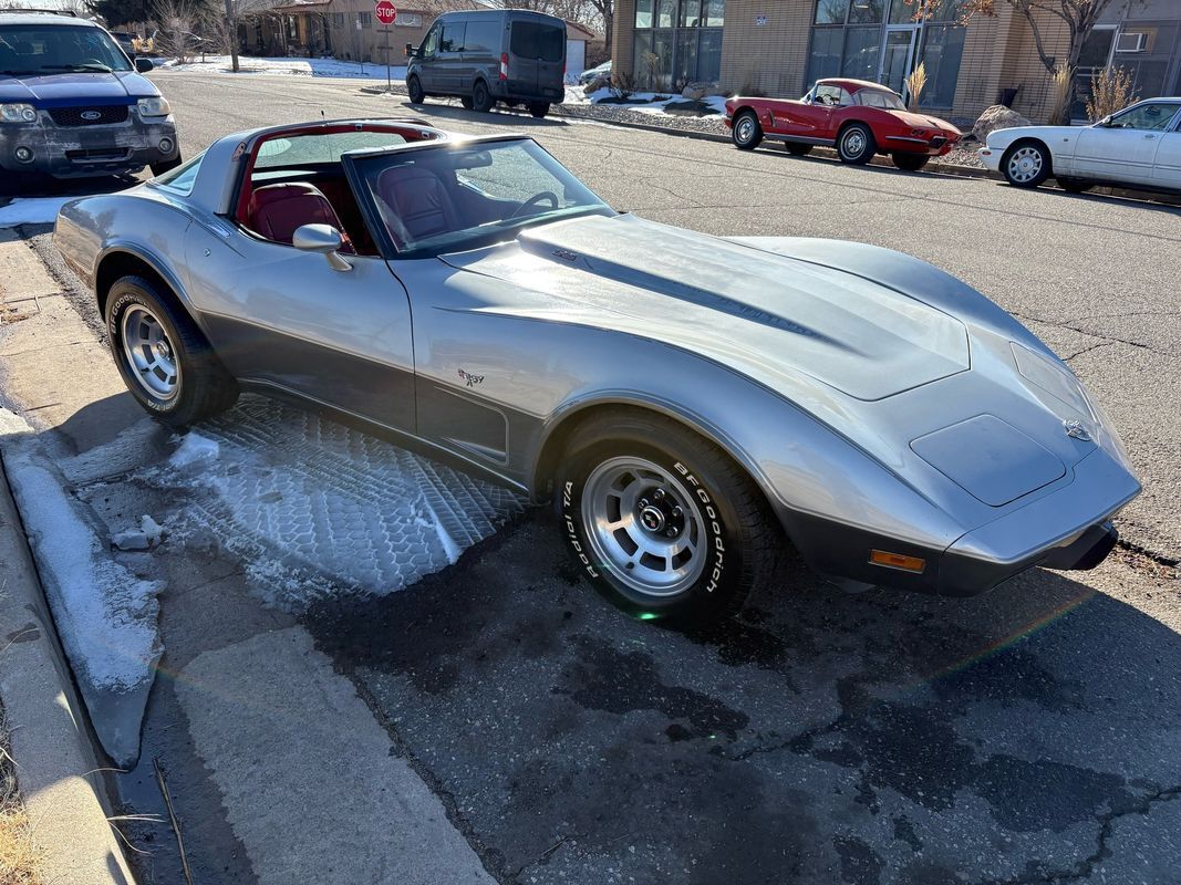 Chevrolet-Corvette-1978-Silver-Red-123292-31