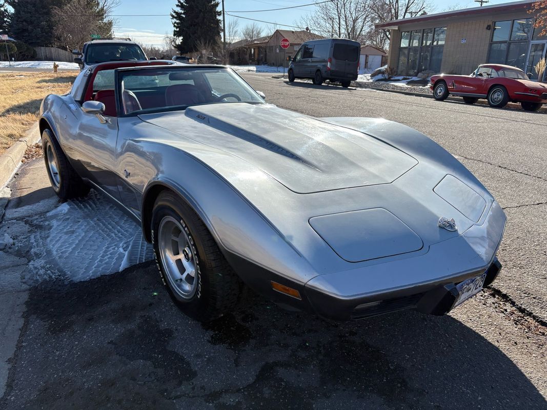 Chevrolet-Corvette-1978-Silver-Red-123292-32