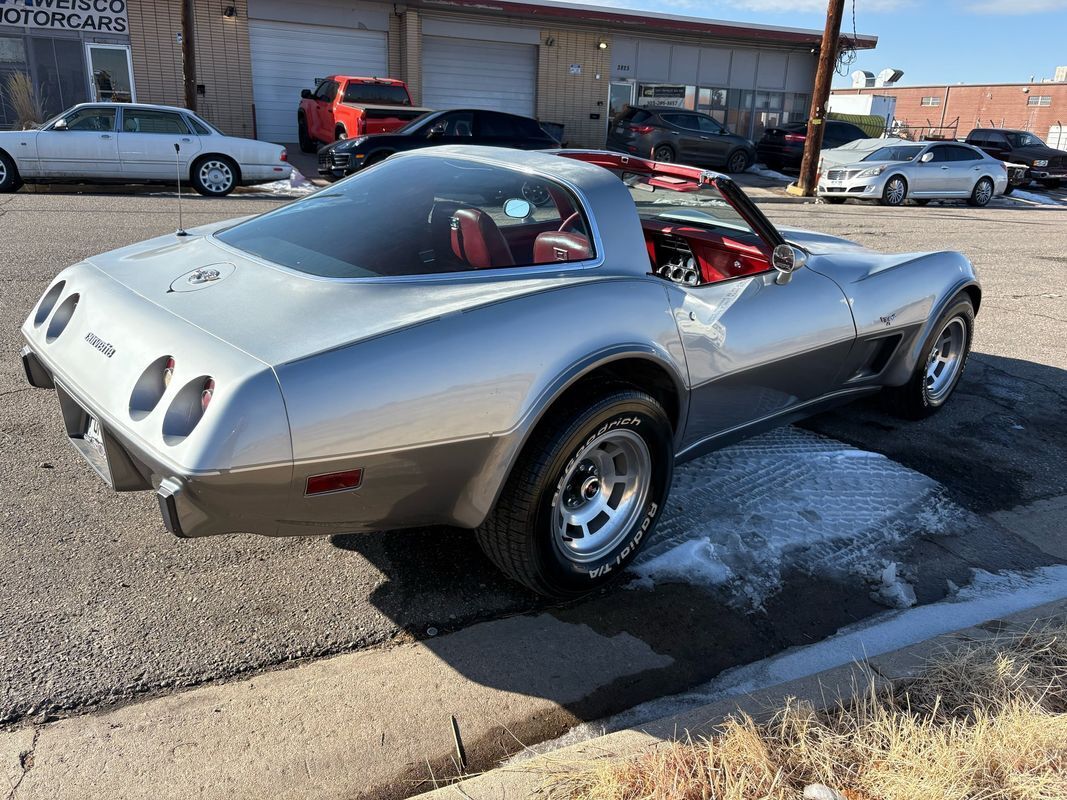 Chevrolet-Corvette-1978-Silver-Red-123292-4