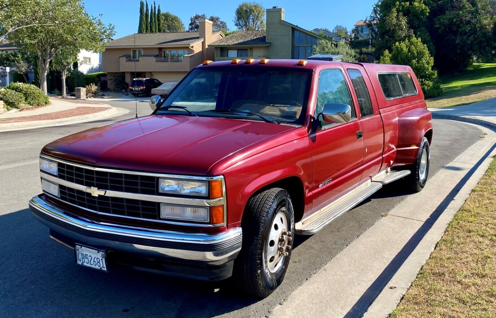 Chevrolet-Silverado-3500-1990-Crimson-red-Tan-96818-11