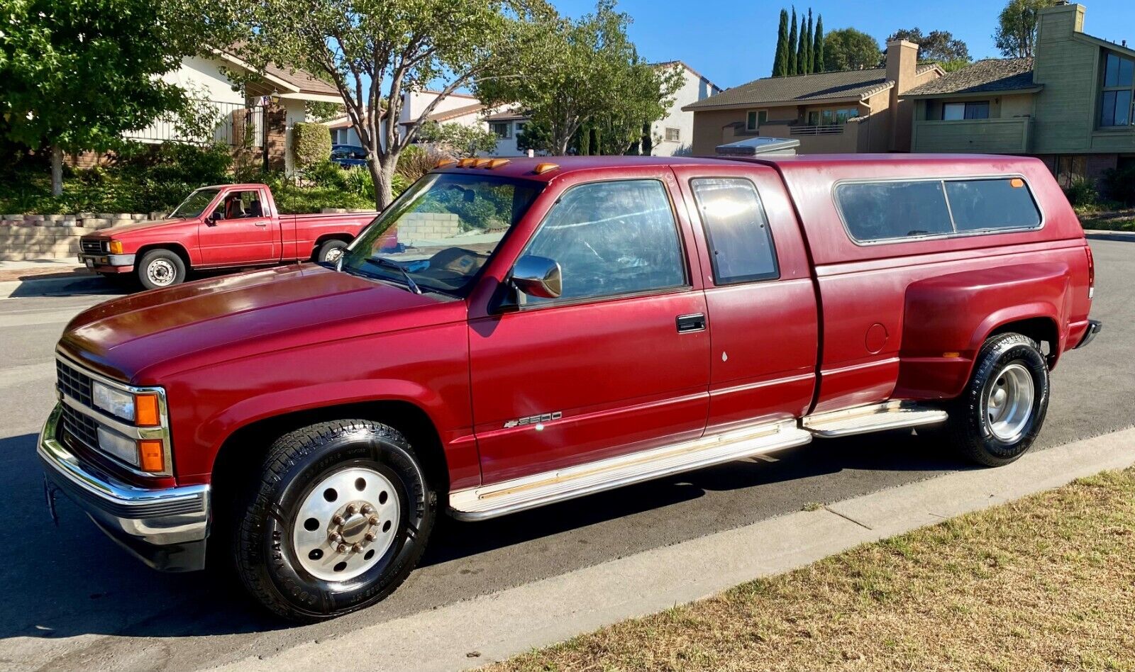 Chevrolet-Silverado-3500-1990-Crimson-red-Tan-96818-14