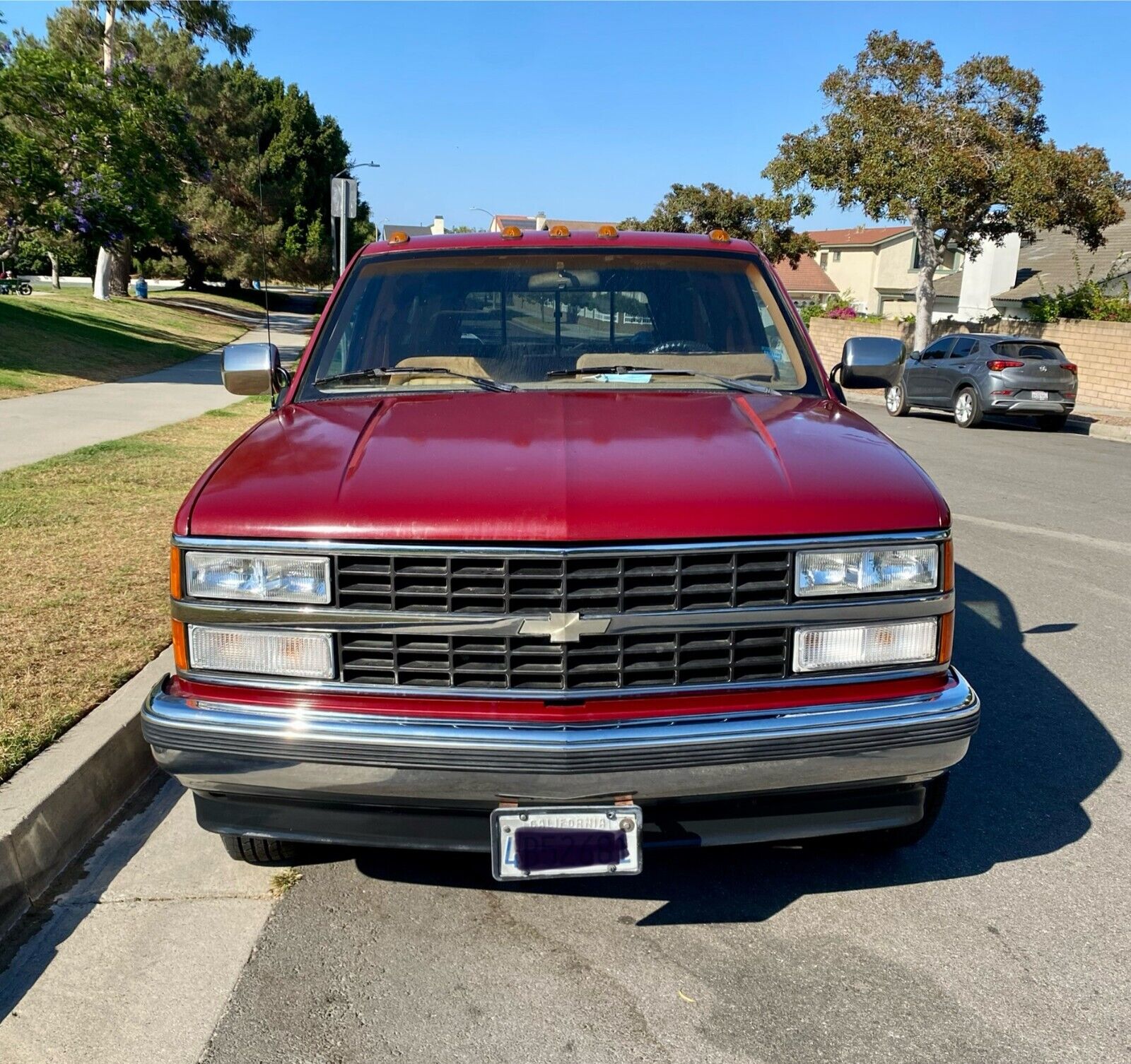 Chevrolet-Silverado-3500-1990-Crimson-red-Tan-96818-16