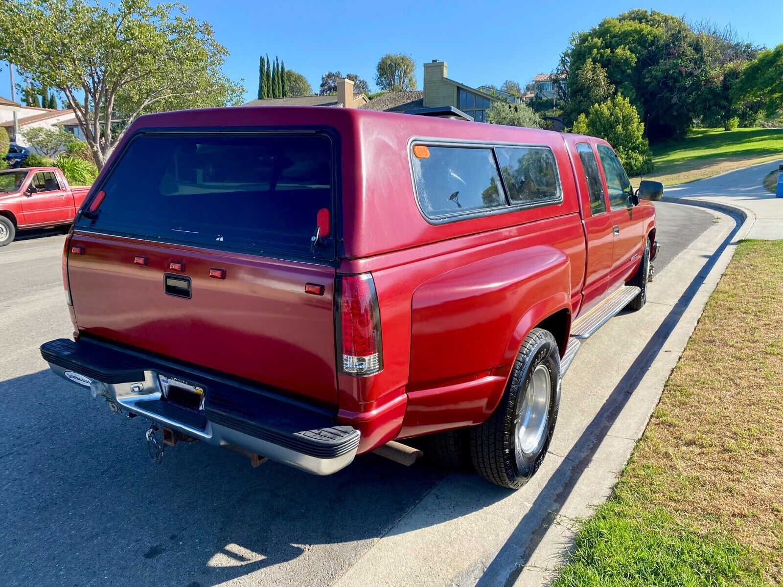 Chevrolet-Silverado-3500-1990-Crimson-red-Tan-96818-3