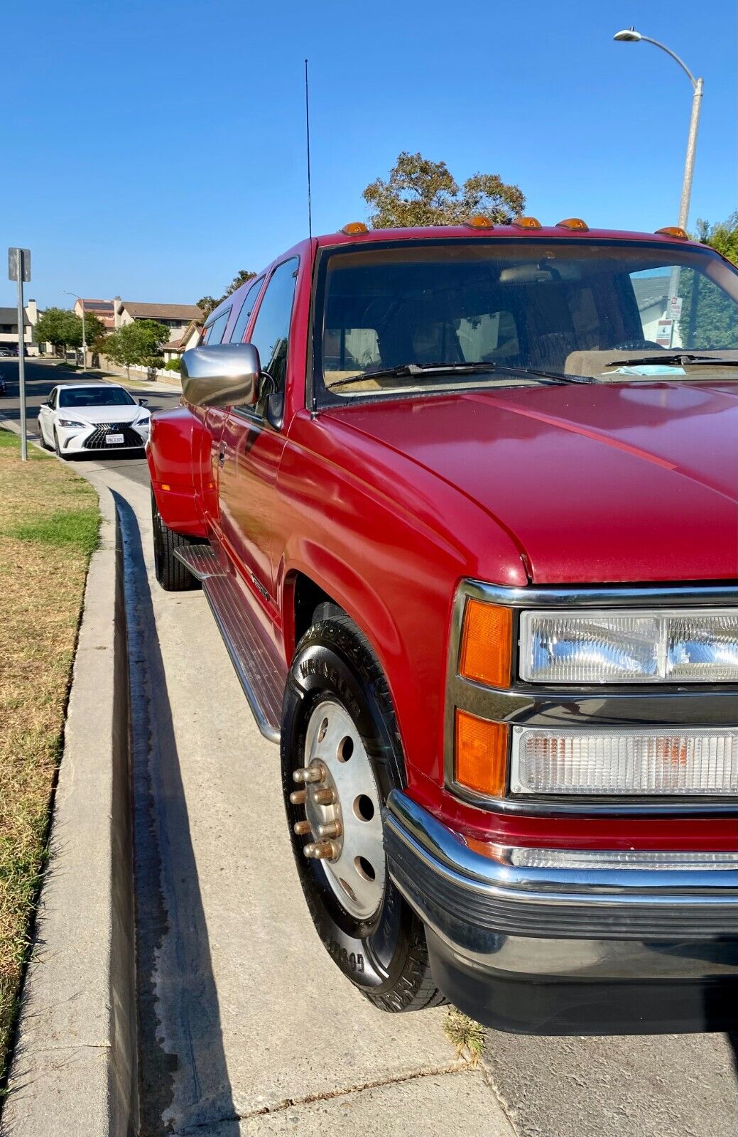 Chevrolet-Silverado-3500-1990-Crimson-red-Tan-96818-5