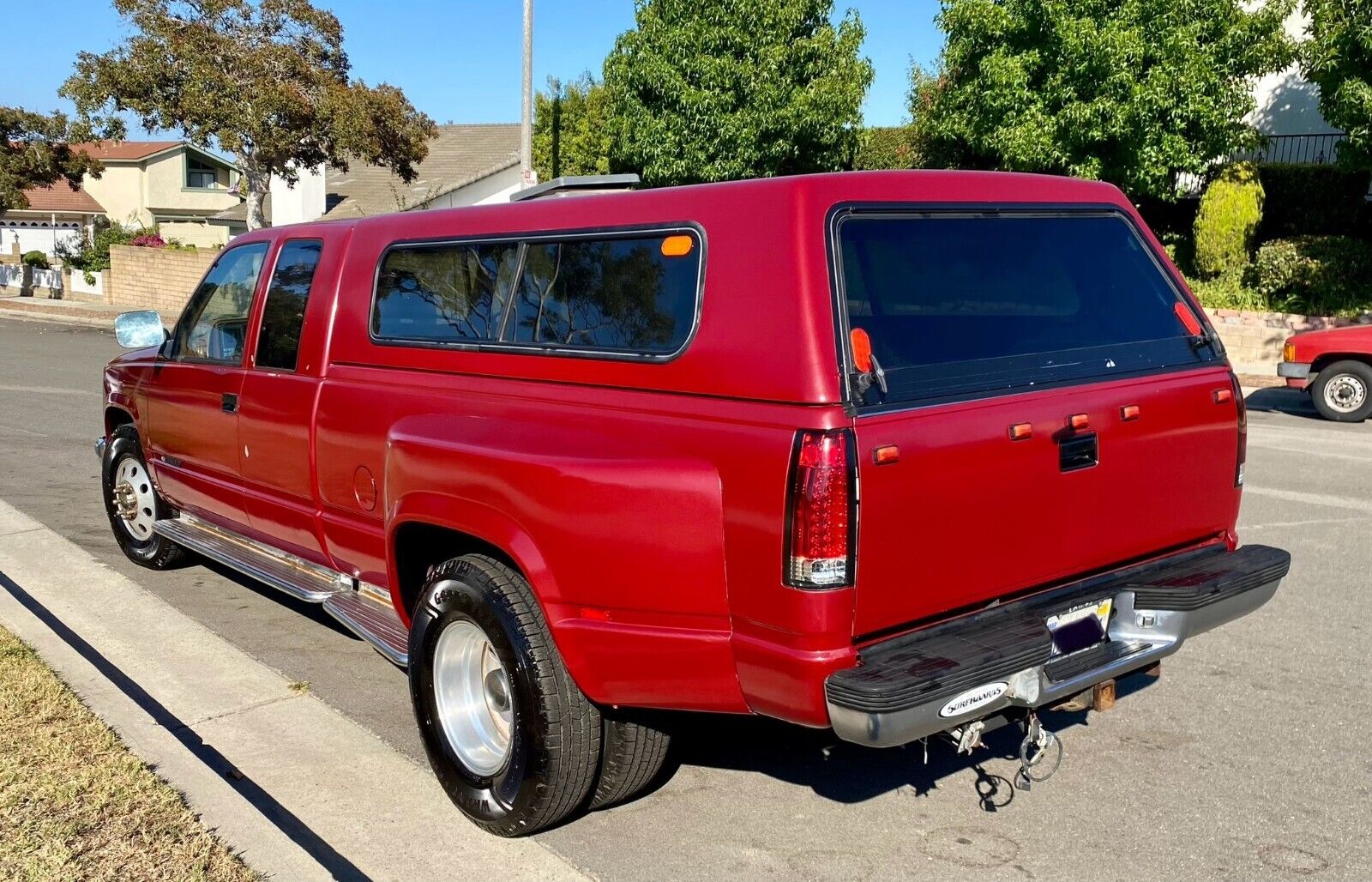 Chevrolet-Silverado-3500-1990-Crimson-red-Tan-96818-9