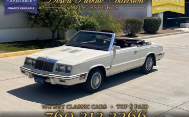 Chrysler Le Baron Le 73k Miles Cabriolet 1985