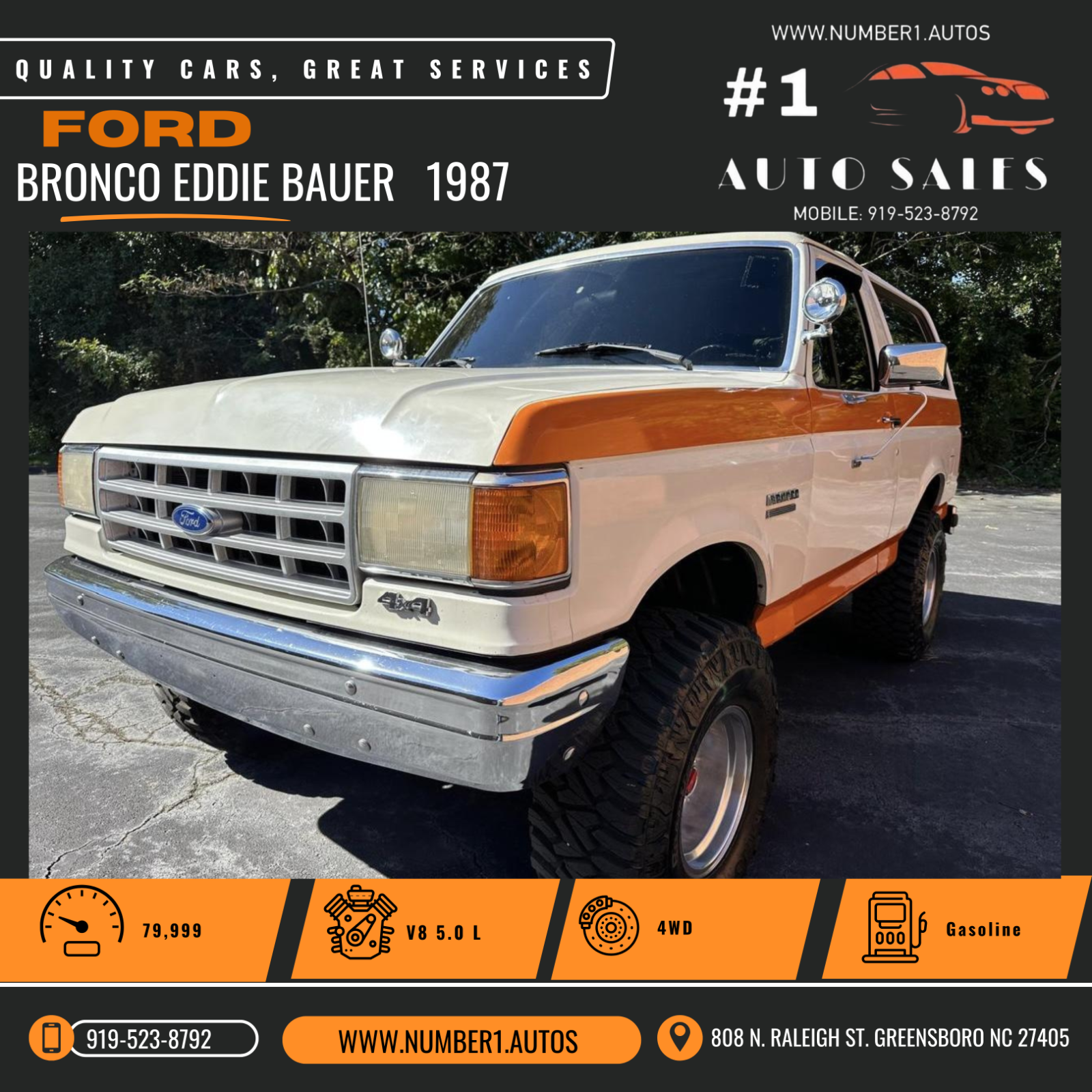 Ford Bronco SUV 1987 à vendre