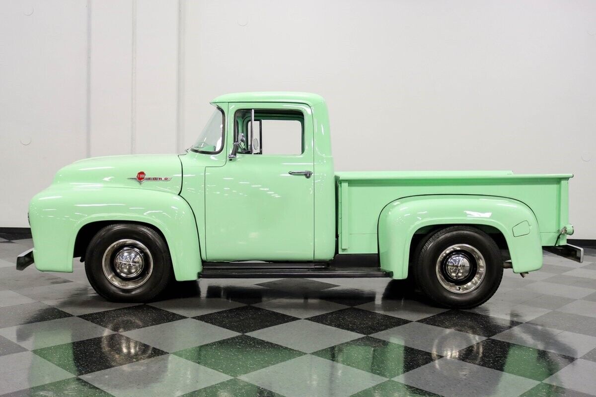 Ford-F-100-Pickup-1956-Green-Gray-21-2