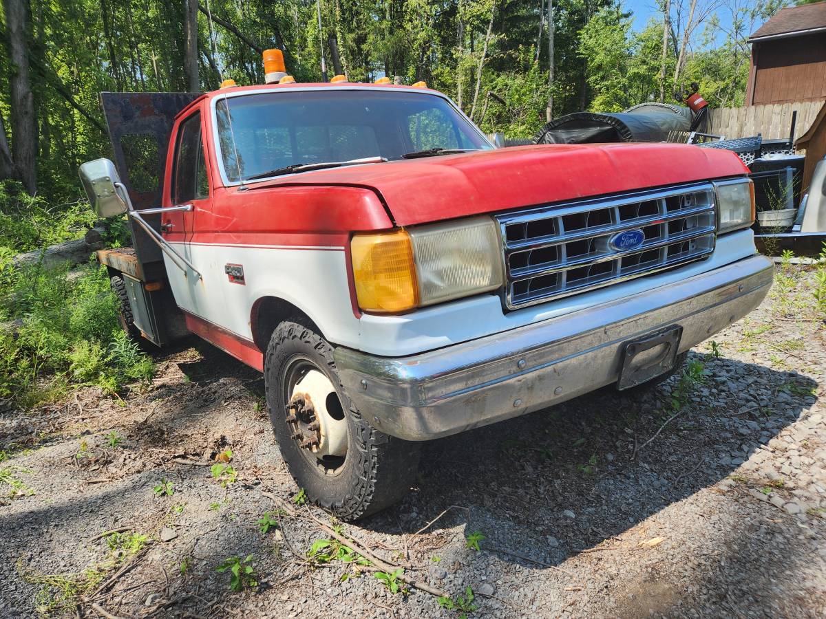 Ford-F350-dually-diesel-1990-red-160934-3