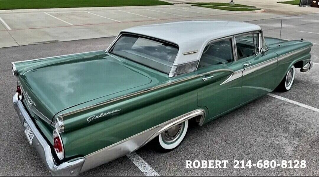 Ford-Fairlane-Galaxie-500-Berline-1959-Green-Beige-61155-5