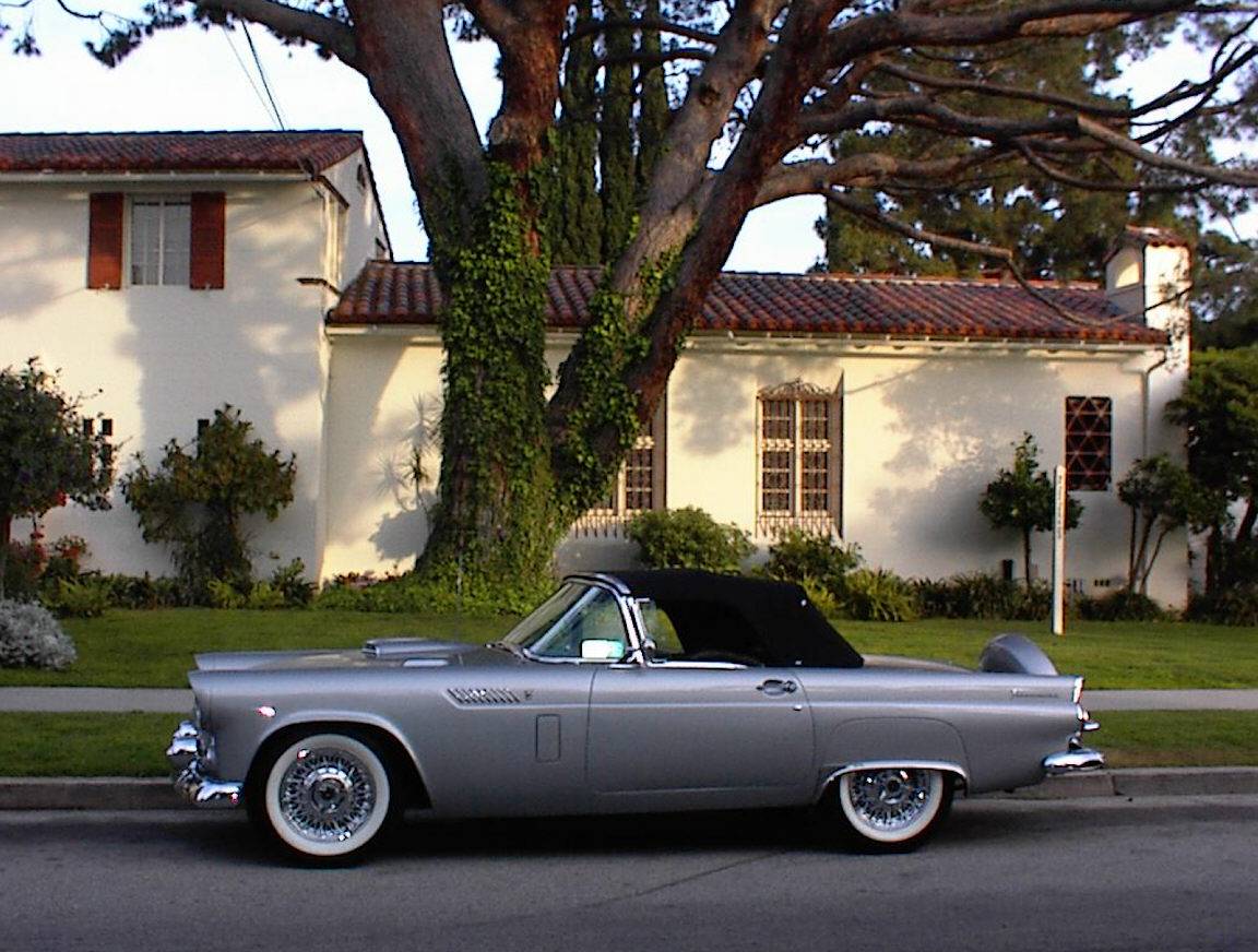 Ford-Thunderbird-convertible-1956-silver-80467-2