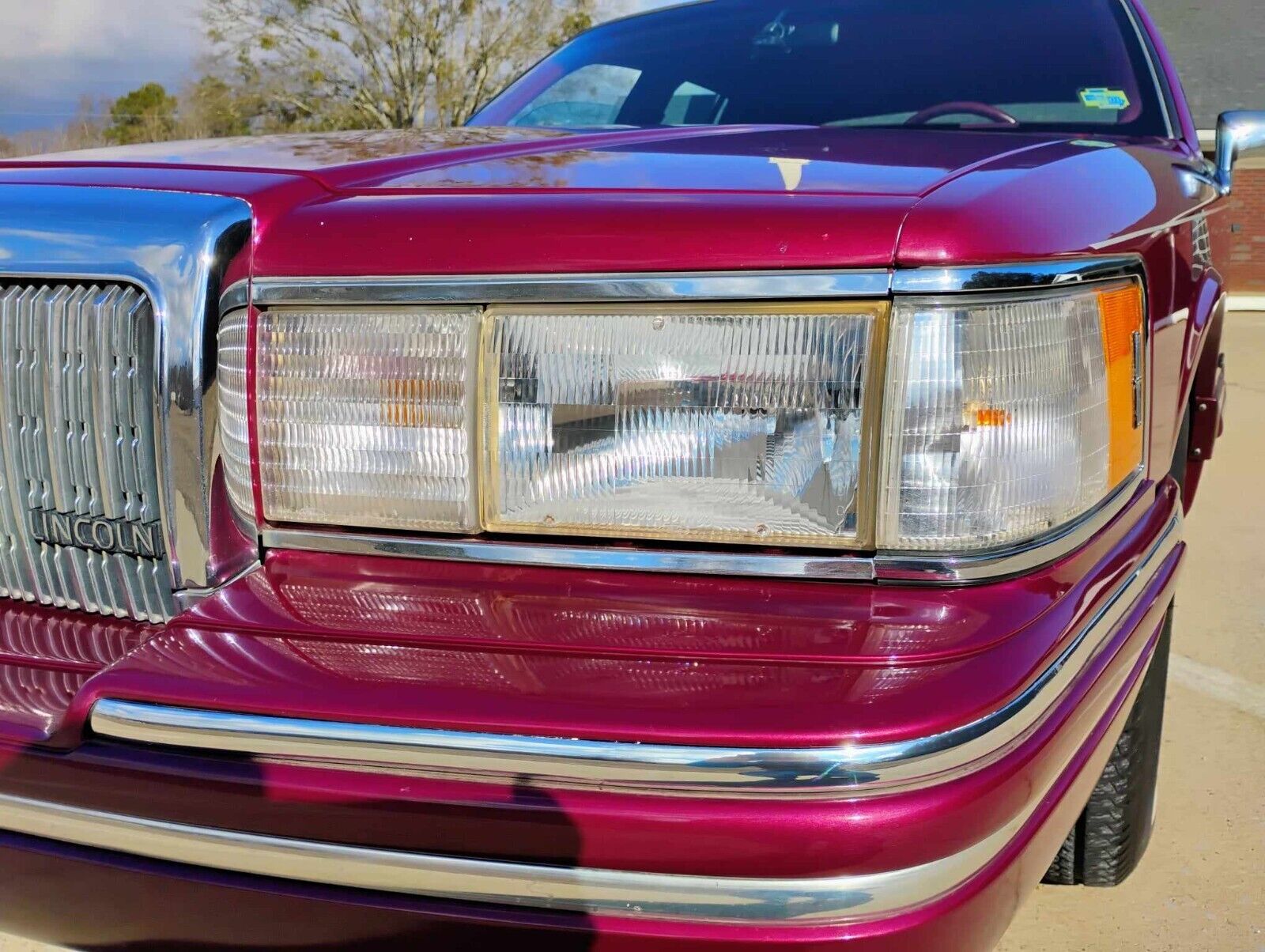 Lincoln-Town-Car-Berline-1993-Red-Red-165762-13