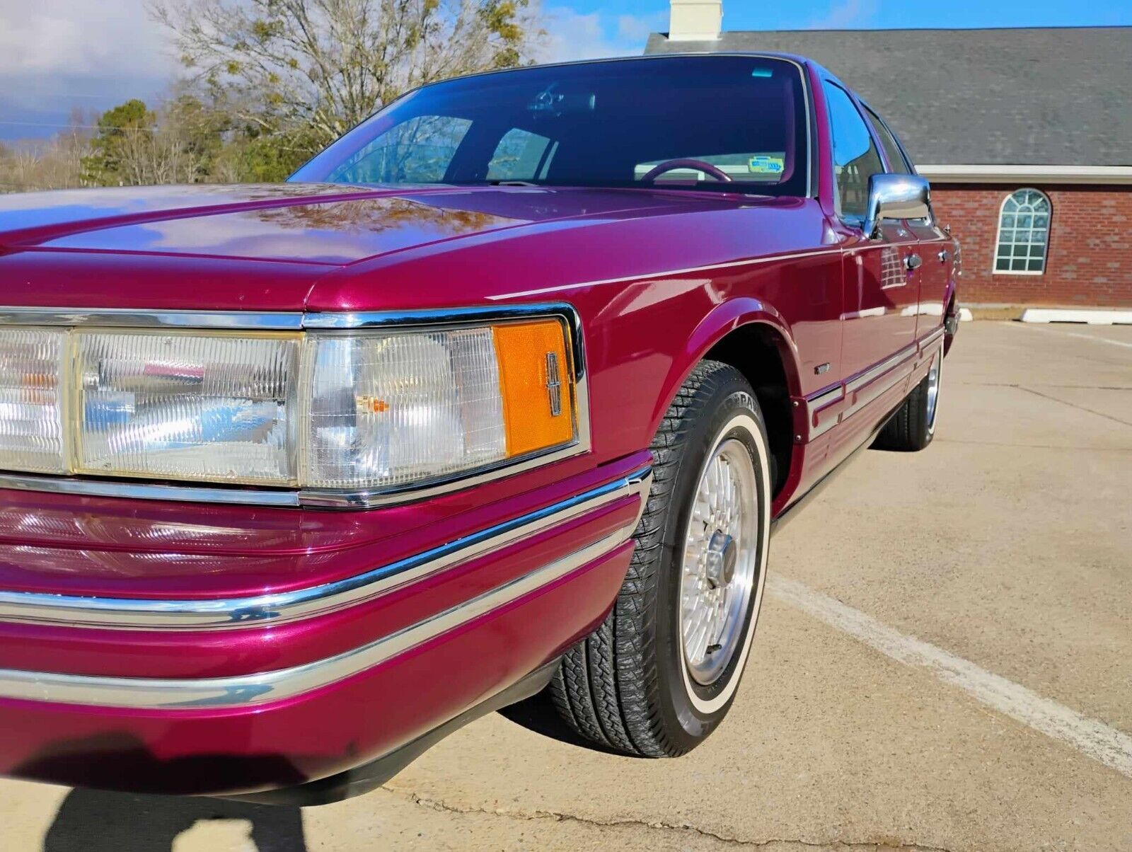 Lincoln-Town-Car-Berline-1993-Red-Red-165762-2