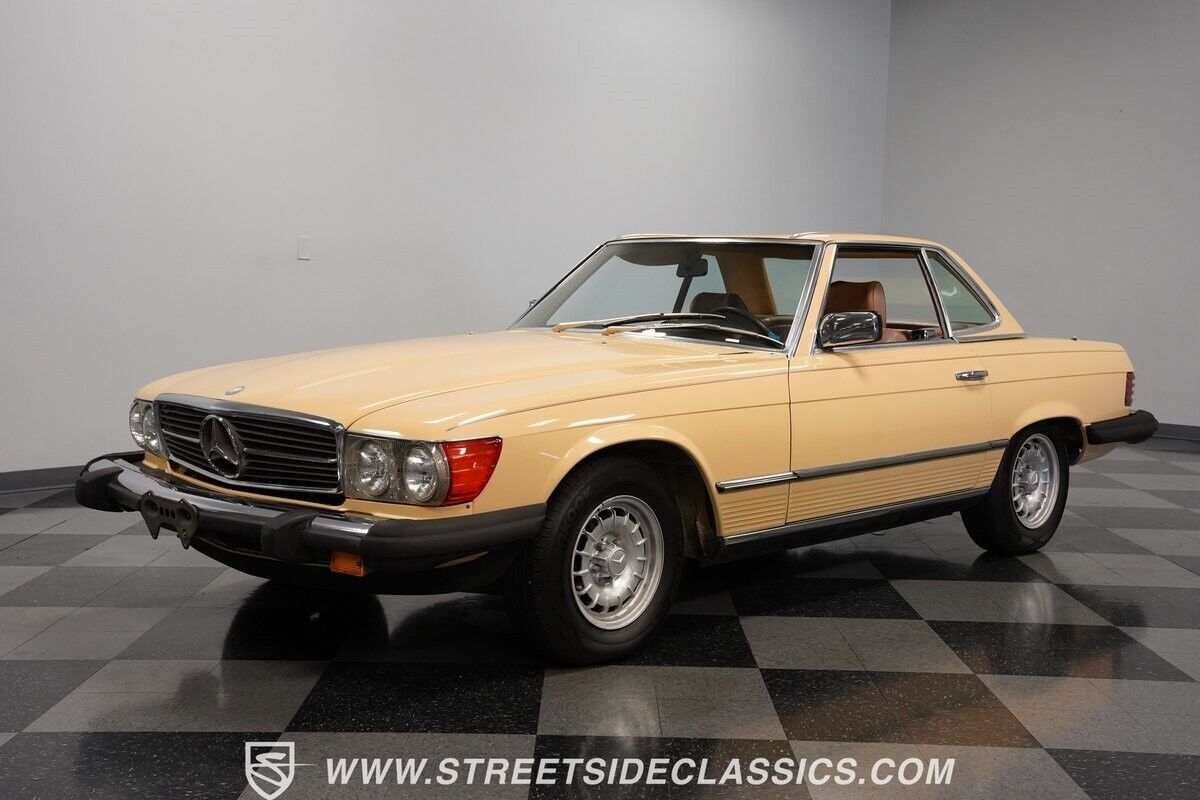 Mercedes-Benz-SL-Class-Cabriolet-1984-Yellow-Tan-124539-5