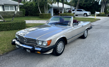 Mercedes-Benz-SL-Class-Cabriolet-1987-Gray-Burgundy-129230-1