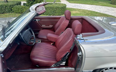 Mercedes-Benz-SL-Class-Cabriolet-1987-Gray-Burgundy-129230-12