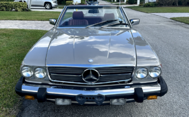 Mercedes-Benz-SL-Class-Cabriolet-1987-Gray-Burgundy-129230-2