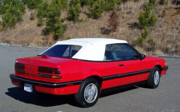 Pontiac-Sunbird-Cabriolet-1990-Red-Gray-168226-1