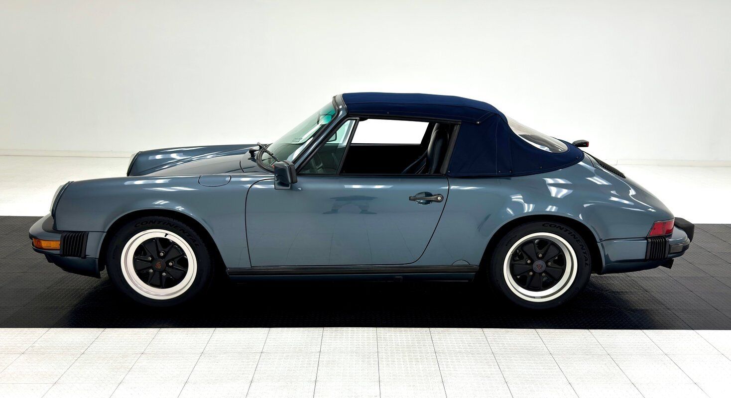 Porsche-911-Cabriolet-1987-Blue-Blue-125070-1