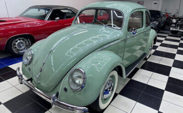 Volkswagen-Beetle-Classic-1952-Green-Tan-0-13