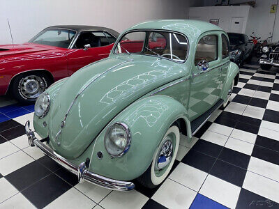 Volkswagen-Beetle-Classic-1952-Green-Tan-0-13