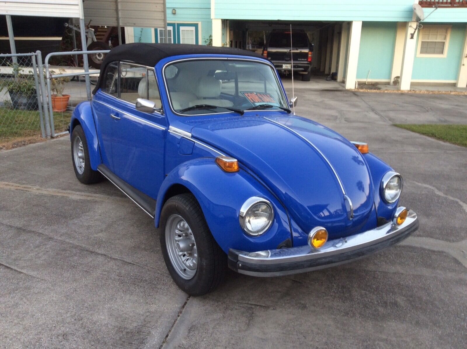 Volkswagen-Beetle-Classic-Cabriolet-1977-Blue-Tan-130186-5