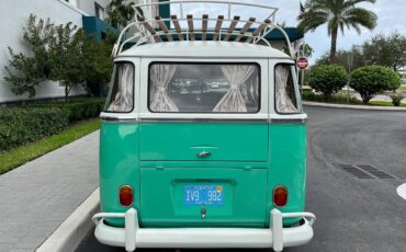 Volkswagen-BusVanagon-Van-1974-Green-Biege-26057-14