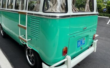 Volkswagen-BusVanagon-Van-1974-Green-Biege-26057-38