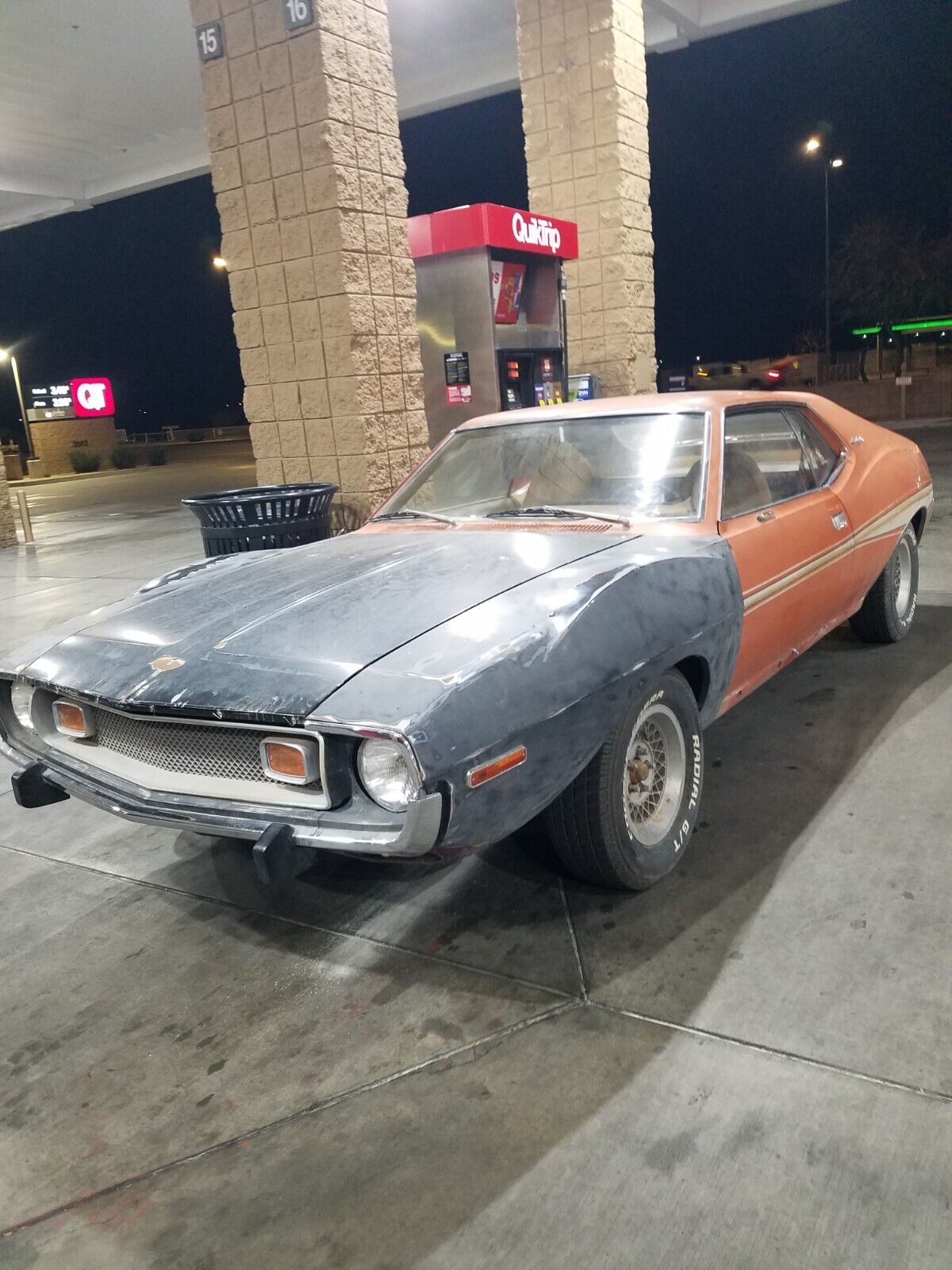 AMC-Javelin-Coupe-1974-Orange-Tan-154497-7