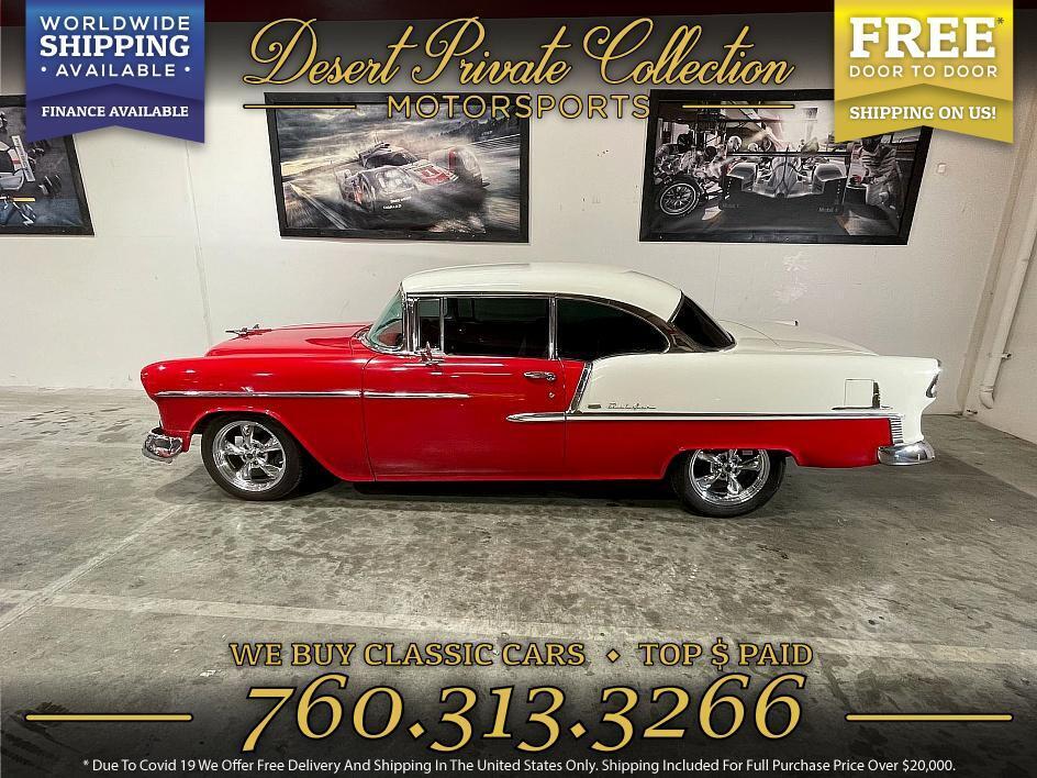 Chevrolet-Bel-Air-350-cu-in-V8-Coupe-1955-Red-White-62676-2