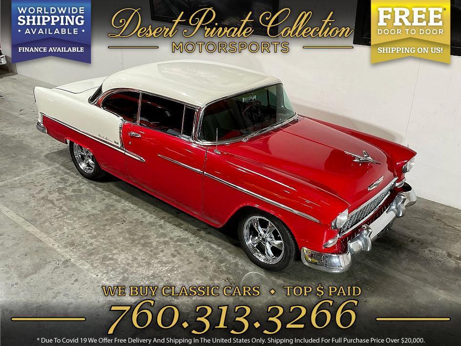 Chevrolet-Bel-Air-350-cu-in-V8-Coupe-1955-Red-White-62676-4