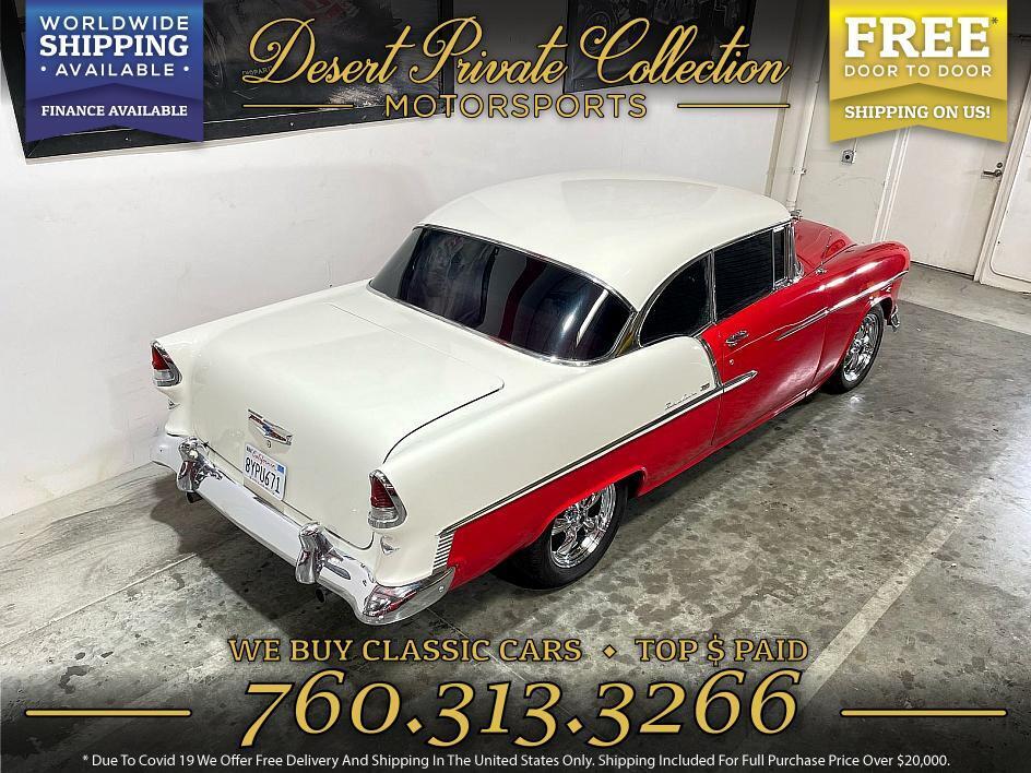 Chevrolet-Bel-Air-350-cu-in-V8-Coupe-1955-Red-White-62676-6