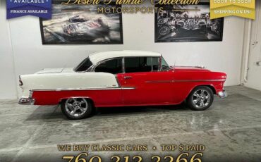 Chevrolet-Bel-Air-350-cu-in-V8-Coupe-1955-Red-White-62676-7