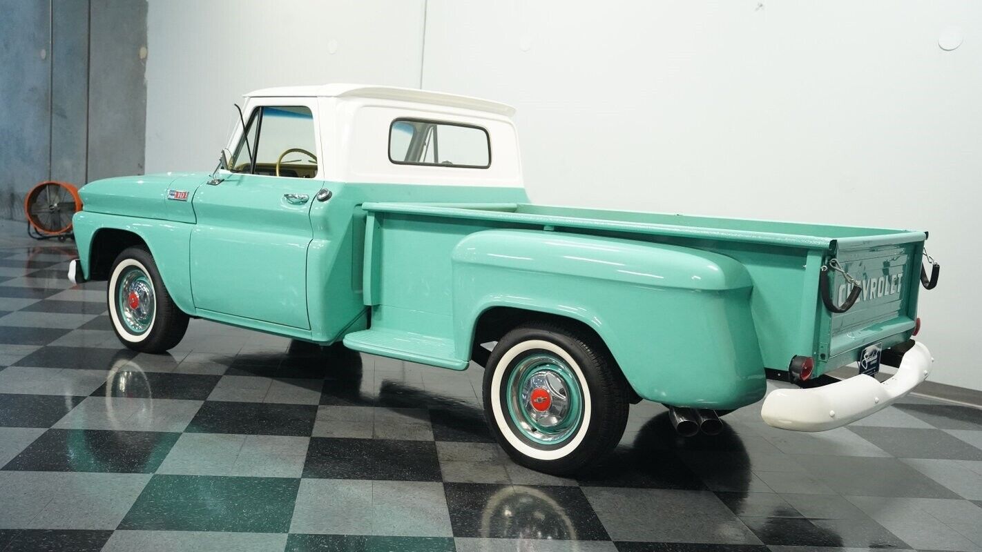 Chevrolet-C-10-Pickup-1965-Teal-White-21631-7