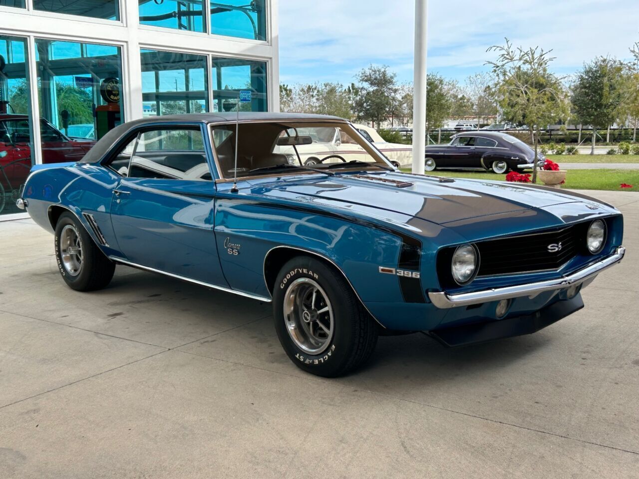 Chevrolet-Camaro-Cabriolet-1969-Blue-Black-28659-2