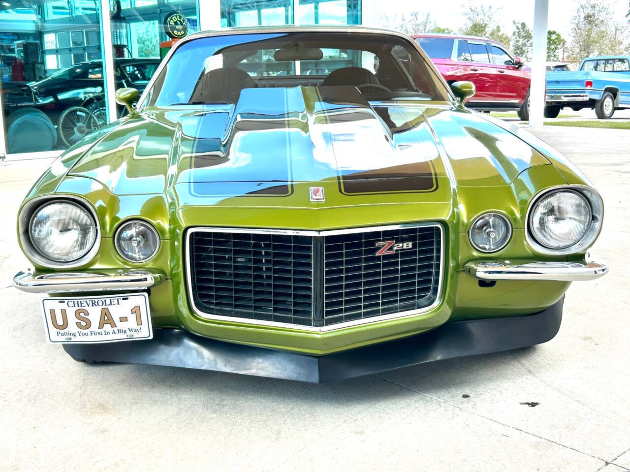 Chevrolet-Camaro-Coupe-1971-Green-Black-122590-1