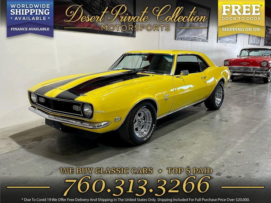 Chevrolet-Camaro-SS-383-Stroker-350-Turbo-Trans-Coupe-1968-Yellow-Black-3803-3