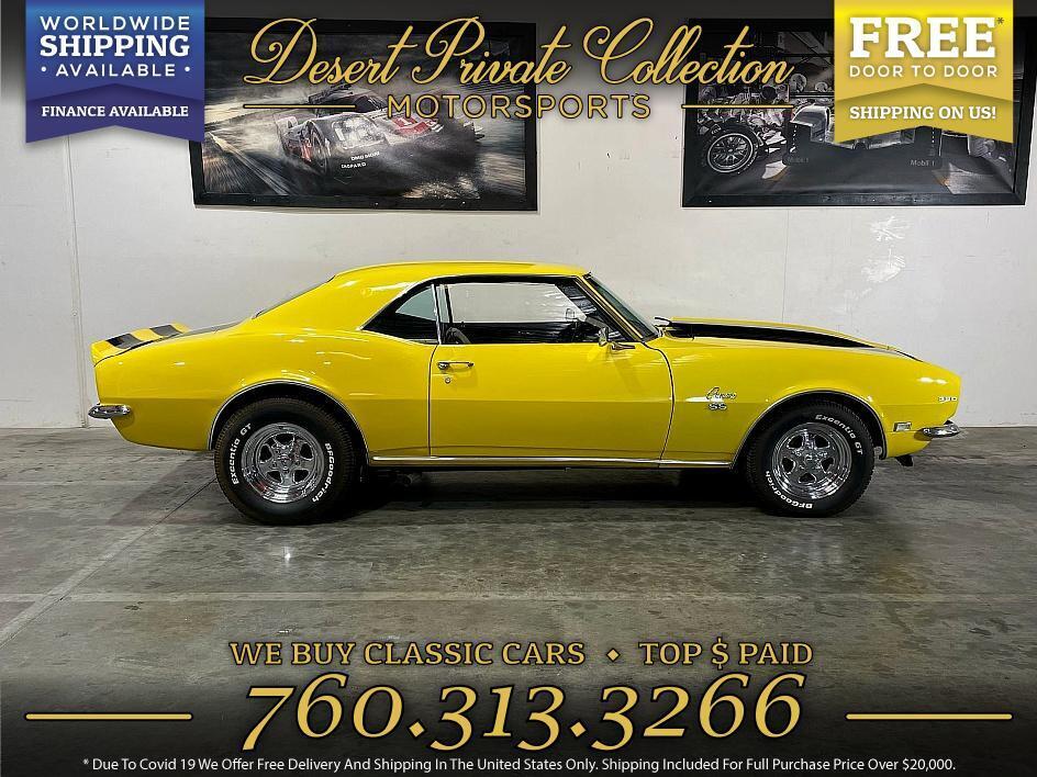 Chevrolet-Camaro-SS-383-Stroker-350-Turbo-Trans-Coupe-1968-Yellow-Black-3803-4