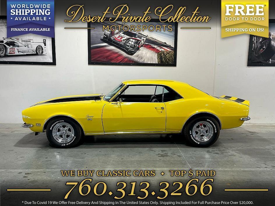 Chevrolet-Camaro-SS-383-Stroker-350-Turbo-Trans-Coupe-1968-Yellow-Black-3803-5