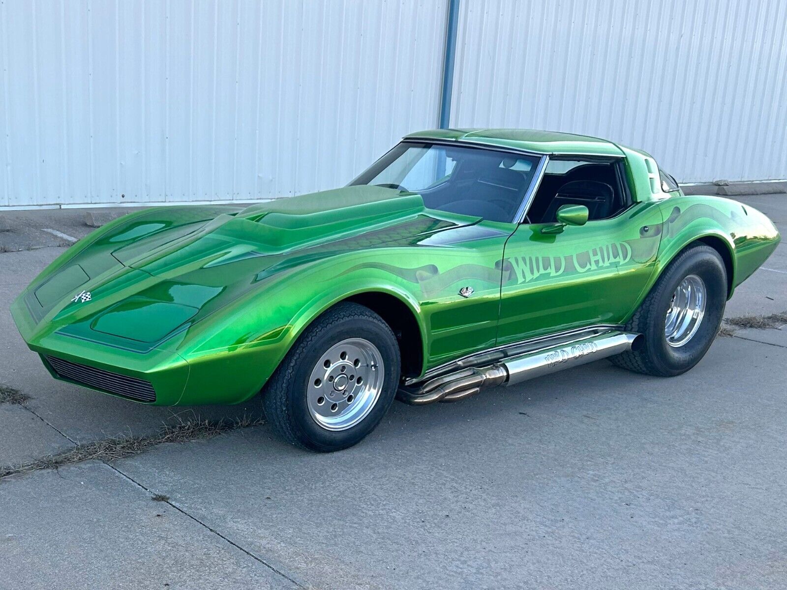 Chevrolet-Corvette-1974-Green-Black-87-1