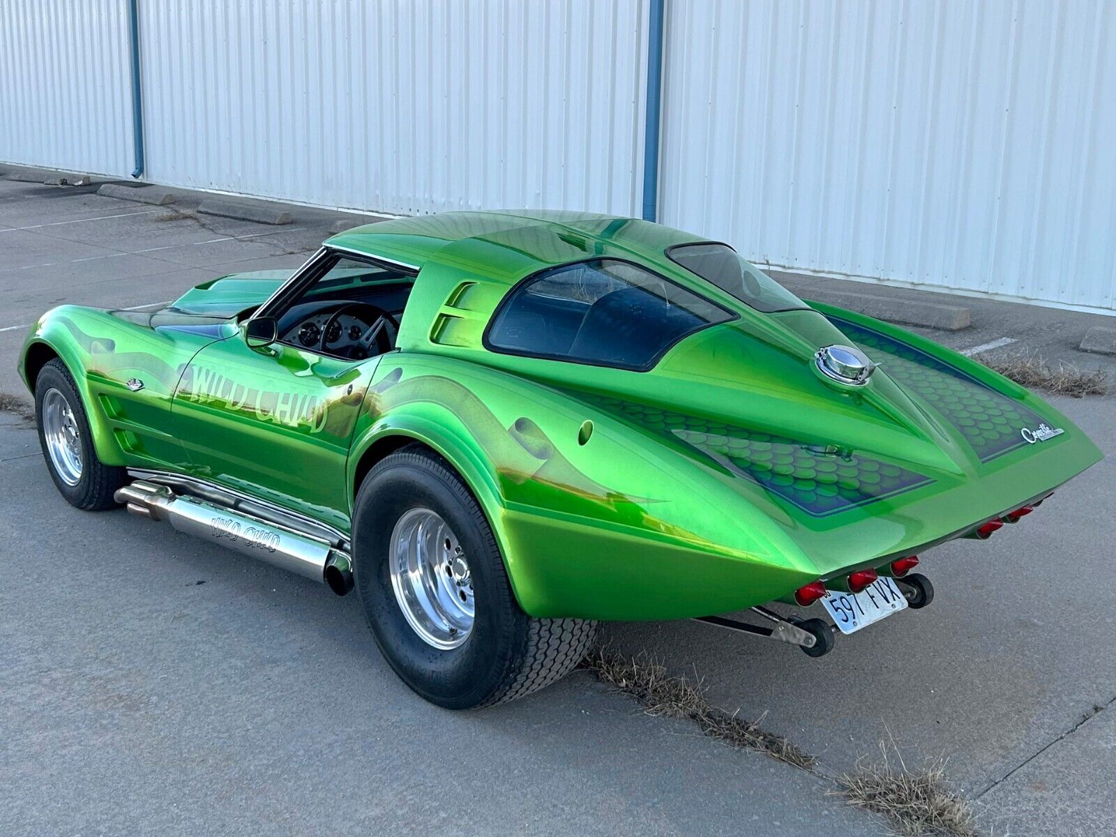 Chevrolet-Corvette-1974-Green-Black-87-4