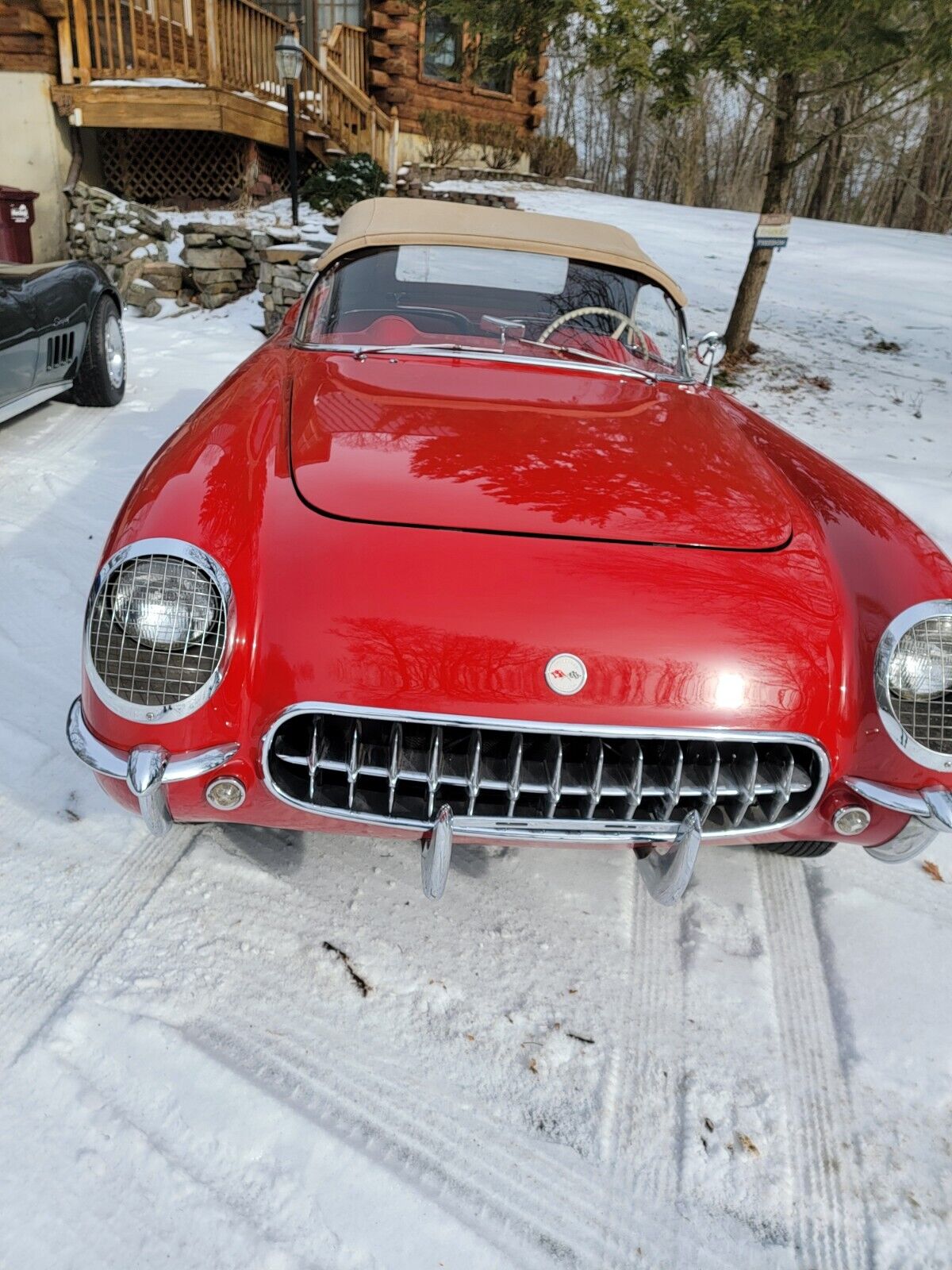 Chevrolet-Corvette-Cabriolet-1954-Red-Tan-82-1