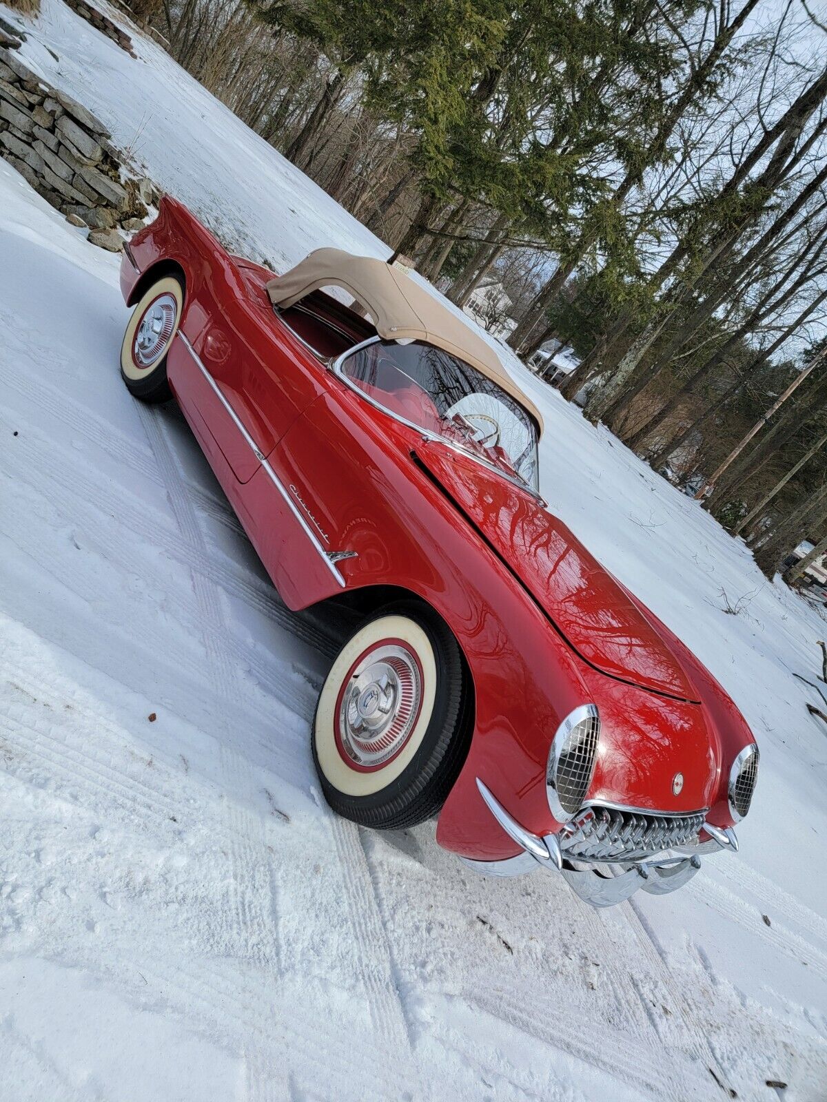 Chevrolet-Corvette-Cabriolet-1954-Red-Tan-82-14